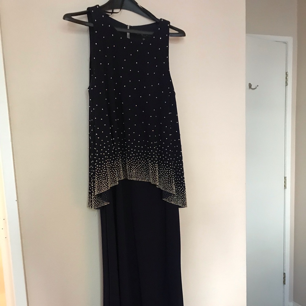Blue evening dress